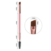 2-in-1 Double Head Eyebrow and Eyelash Brush - Essential Makeup Tool for Flawless Eye Looks - 1Pc Wooden Handle 8
